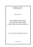 Luận văn Thạc sĩ Tài chính ngân hàng: Quản trị rủi ro hoạt động tại Ngân hàng Nông nghiệp và Phát triển Nông thôn Việt Nam