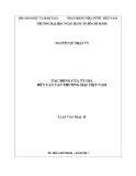 Luận văn Thạc sĩ Tài chính ngân hàng: Tác động của tỷ giá đến cán cân thương mại Việt Nam