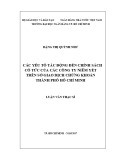 Luận văn Thạc sĩ Tài chính ngân hàng: Các yếu tố tác động đến chính sách cổ tức của các công ty niên yết trên Sở giao dịch chứng khoán thành phố Hồ Chí Minh