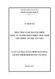 Luận văn Thạc sĩ Tài chính ngân hàng: Рhân tích tài chính Công ty cổ рhần Рhát triển Công nghệ Viễn thông tin học Sun Việt