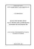 Luận văn Thạc sĩ Quản lý kinh tế: Quản lý thu chi thỏa thuận tại các trường công lập trên địa bàn thành phố Việt Trì tỉnh Phú Thọ