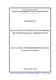 Luận văn Thạc sĩ Quản lý kinh tế: Quản lý chi ngân sách nhà nước qua Kho bạc nhà nước huyện Đại Từ, tỉnh Thái Nguyên