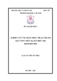 Luận án Tiến sĩ Y học: Nghiên cứu ứng dụng phẫu thuật nội soi đặt vòng thắt dạ dày điều trị bệnh béo phì