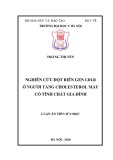 Luận án Tiến sĩ Y học: Nghiên cứu đột biến gen LDLR ở người tăng cholesterol máu có tính chất gia đình