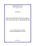 Luận văn Thạc sĩ Quản lý kinh tế: Kiểm soát chi thường xuyên qua Kho bạc nhà nước Hai Bà Trưng, Tp Hà Nội