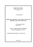 Luận văn Thạc sĩ Quản lý kinh tế: Kiểm soát chi đầu tư xây dựng cơ bản tại Kho bạc Nhà nước Việt Nam