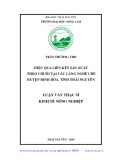 Luận văn Thạc sĩ Kinh tế nông nghiệp: Hiệu quả liên kết sản xuất theo chuỗi tại các làng nghề chè huyện Định Hóa, tỉnh Thái Nguyên