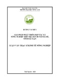 Luận văn Thạc sĩ Kinh tế nông nghiệp: Giải pháp phát triển Hợp tác xã nông nghiệp trên địa bàn huyện Ba Bể, tỉnh Bắc Kạn