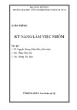 Giáo trình Kỹ năng làm việc nhóm - TS. Nguyễn Hoàng Khắc Hiếu