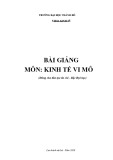 Bài giảng Kinh tế vi mô (Dùng cho đào tạo tín chỉ - Bậc Đại học) - ĐH Thành Đô