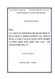 Luận văn Thạc sĩ Tài chính ngân hàng: Các nhân tố ảnh hưởng đến quyết định sử dụng dịch vụ Mobile banking của khách hàng cá nhân tại Ngân hàng Nông Nghiệp và Phát Triển Nông Thôn Việt Nam – Chi Nhánh Tỉnh Long An