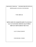 Luận văn Thạc sĩ Kinh tế: Những nhân tố ảnh hưởng đến tỷ lệ nợ xấu tại các ngân hàng thương mại cổ phần trên sàn chứng khoán Việt Nam