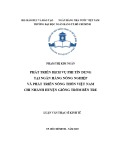 Luận văn Thạc sĩ Kinh tế: Phát triển dịch vụ phi tín dụng tại Ngân hàng Nông nghiệp và Phát triển Nông thôn Việt Nam - Chi nhánh huyện Giồng Trôm Bến Tre