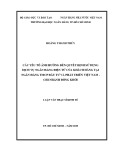 Luận văn Thạc sĩ Kinh tế: Các yếu tố ảnh hưởng đến quyết định sử dụng dịch vụ ngân hàng điện tử của khách hàng tại Ngân hàng TMCP Đầu tư và Phát triển Việt Nam - Chi nhánh Đồng Khởi