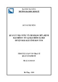 Tóm tắt Luận văn Thạc sĩ Quản lý kinh tế: Quản lý nhà nước về chi khám chữa bệnh bảo hiểm y tế tại bảo hiểm xã hội huyện Đăk Glei tỉnh Kon Tum
