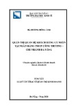 Tóm tắt Luận văn Thạc sĩ Quản trị kinh doanh: Quản trị quan hệ khách hàng cá nhân tại Ngân hàng TMCP Công thương - Chi nhánh Đà Nẵng