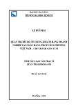 Tóm tắt Luận văn Thạc sĩ Quản trị kinh doanh: Quản trị rủi ro tín dụng khách hàng doanh nghiệp tại Ngân hàng TMCP Công thương Việt Nam – Chi nhánh Kon Tum