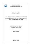 Tóm tắt Luận văn Thạc sĩ Tài chính ngân hàng: Hoàn thiện hoạt động kinh doanh dịch vụ thẻ tại Ngân hàng TMCP Đầu tư và Phát Triển Việt Nam - Chi nhánh Quảng Bình