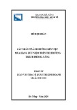 Tóm tắt Luận văn Thạc sĩ Quản trị kinh doanh: Nghiên cứu các nhân tố ảnh hưởng đến việc mua hàng lưu niệm trên thị trường thành phố Đà Nẵng