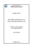 Tóm tắt Luận văn Thạc sĩ Quản trị kinh doanh: Phát triển nguồn nhân lực tại Chi cục Thuế thành phố Kon Tum