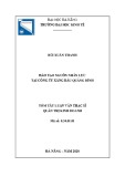Tóm tắt Luận văn Thạc sĩ Quản trị kinh doanh: Đào tạo nguồn nhân lực tại Công ty Xăng Dầu Quảng Bình
