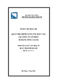 Tóm tắt Luận văn Thạc sĩ Quản trị kinh doanh: Quản trị chuỗi cung ứng đầu vào tại Công ty Cổ phần Xi măng Sông Gianh