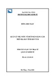 Tóm tắt Luận văn Thạc sĩ Quản lý kinh tế: Quản lý nhà nước về buôn bán hàng cấm trên địa bàn tỉnh Kon Tum