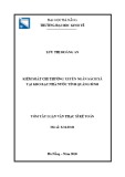 Tóm tắt Luận văn Thạc sĩ Kế toán: Kiểm soát chi thường xuyên ngân sách xã tại KBNN Quảng Bình