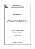 Tóm tắt Luận văn Thạc sĩ Quản lý kinh tế: Quản lý nhà nước trong thu hút đầu tư nước ngoài tại tỉnh Kon Tum