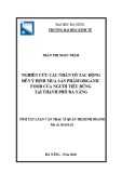 Tóm tắt Luận văn Thạc sĩ Quản trị kinh doanh: Nghiên cứu các nhân tố tác động đến ý định mua sản phẩm Organic food của người tiêu dùng tại thành phố Đà Nẵng