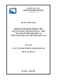 Tóm tắt Luận văn Thạc sĩ Quản trị kinh doanh: Hoàn thiện công tác đánh giá thành tích nhân viên tại Ngân hàng Liên doanh Việt Lào, chi nhánh tỉnh Khăm Muộn