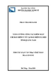 Tóm tắt Luận văn Thạc sĩ Kế toán: Tăng cường công tác kiểm soát chi bảo hiểm y tế tại Bảo hiểm xã hội tỉnh Quảng Nam