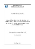 Tóm tắt Luận văn Thạc sĩ Kế toán: Kiểm soát nội bộ công tác chi đầu tư xây dựng cơ bản tại Ban Quản lý dự án đầu tư xây dựng huyện Hòa Vang, TP. Đà Nẵng