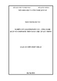 Luận án Tiến sĩ Kỹ thuật: Nghiên cứu giải pháp kết cấu – công nghệ quấn vỏ compozit tròn xoay chịu áp lực trong