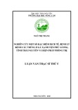 Luận văn Thạc sĩ Thú y: Nghiên cứu một số đặc điểm dịch tễ, bệnh lý bệnh cầu trùng ở gà tại huyện Phú Lương, tỉnh Thái Nguyên và biện pháp phòng trị