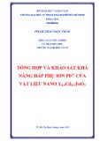 Khoá luận tốt nghiệp: Tổng hợp và khảo sát khả năng hấp phụ ion Pb2+ của vật liệu nano Y0.9Cd0.1FeO3