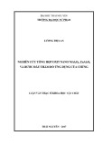 Luận văn Thạc sĩ Khoa học vật chất: Nghiên cứu tổng hợp oxit nano NiAl2O4, ZnAl2O4 và bước đầu thăm dò ứng dụng của chúng