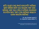 Bài giảng Kết quả che phủ khuyết hổng mô mềm đốt xa ngón tay dài bằng vạt da cân cuống nhánh xuyên mu tay của động mạch gan ngón riêng - Ths. Lê Minh Hoan