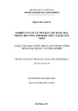 Luận văn Thạc sĩ Kỹ thuật: Nghiên cứu xử lý nền đất yếu bằng bấc thấm cho công trình bể chứa tại Quảng Ninh