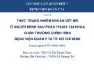 Bài giảng Thực trạng nhiễm khuẩn vết mổ ở người bệnh sau phẫu thuật tại khoa Chấn thương chỉnh hình Bệnh viện Quân Y 7A tp. Hồ Chí Minh - ThS.Vũ Thị Thanh Tâm