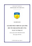 Luận văn Thạc sĩ Quản trị kinh doanh: Giải pháp phát triển du lịch tỉnh Phú Yên theo hướng bền vững