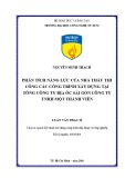 Luận văn Thạc sĩ Kỹ thuật: Phân tích năng lực của nhà thầu thi công các công trình xây dựng tại Tổng công ty Địa ốc Sài Gòn công ty TNHH một thành viên