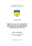 Luận văn Thạc sĩ Quản trị kinh doanh: Nghiên cứu các yếu tố ảnh hưởng đến sự hài lòng của sinh viên về chất lượng đào tạo khối kinh tế trường Đại học Văn Lang