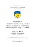 Luận văn Thạc sĩ Quản trị kinh doanh: Đo lường sự thỏa mãn trong công việc của nhân viên tại Công Ty TNHH MTV Dịch vụ công ích quận Tân Bình