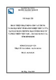Tóm tắt Luận văn Thạc sĩ Tài chính Ngân hàng: Hoàn thiện hoạt động cho vay trung và dài hạn đối với doanh nghiệp nhỏ và vừa tại Ngân hàng thương mại cổ phần Đầu tư và Phát triển Việt Nam - Chi nhánh Phú Tài, tỉnh Bình Định
