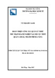 Tóm tắt Luận văn Thạc sĩ Tài chính Ngân hàng: Hoàn thiện công tác quản lý thuế thu nhập doanh nghiệp tại Chi cục Thuế quận Cẩm Lệ, thành phố Đà Nẵng