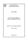 Tóm tắt Luận văn Thạc sĩ Kế toán: Kế toán trách nhiệm tại Công ty cổ phần Dệt may 29-3