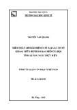 Tóm tắt Luận văn Thạc sĩ Kế toán: Kiểm soát chi bảo hiểm y tế tại các cơ sở khám, chữa bệnh do Bảo hiểm xã hội tỉnh Quảng Ngãi thực hiện