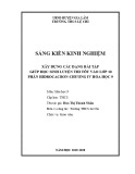 Sáng kiến kinh nghiệm THCS: Xây dựng các dạng bài tập giúp học sinh luyện thi tốt vào lớp 10 phần hidrocacbon-chương IV Hóa học 9