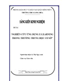 Sáng kiến kinh nghiệm THCS: Nghiên cứu ứng dụng E-learning trong Trường Trung học cơ sở